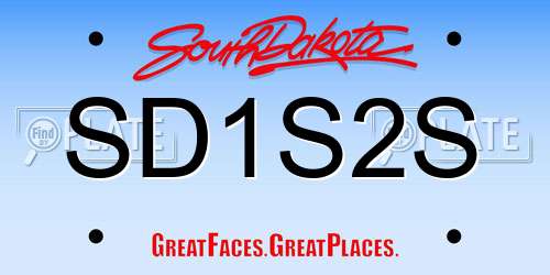 SD1S2S South Dakota License Plate