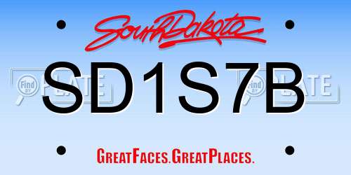 SD1S7B South Dakota License Plate