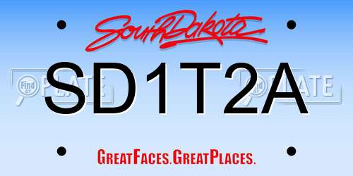 SD1T2A South Dakota License Plate