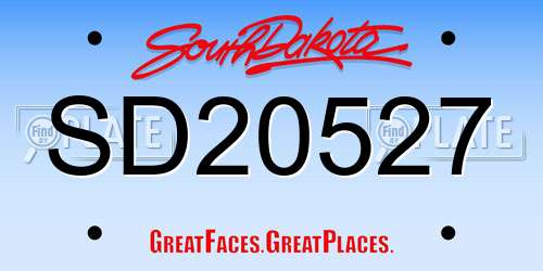 SD20527 South Dakota License Plate