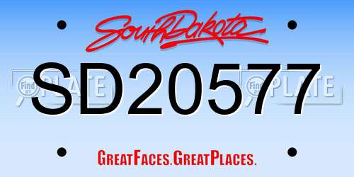 SD20577 South Dakota License Plate