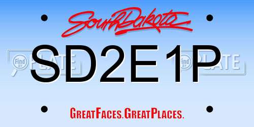 SD2E1P South Dakota License Plate