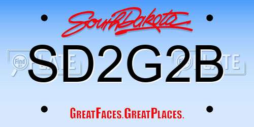 SD2G2B South Dakota License Plate