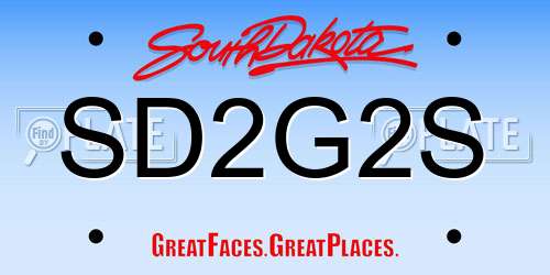 SD2G2S South Dakota License Plate