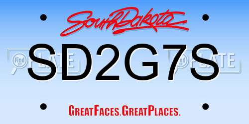 SD2G7S South Dakota License Plate