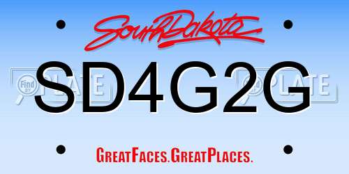 SD4G2G South Dakota License Plate