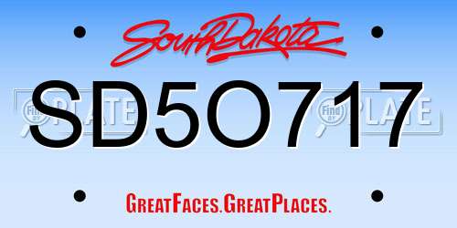 SD5O717 South Dakota License Plate