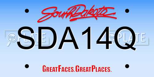 SDA14Q South Dakota License Plate