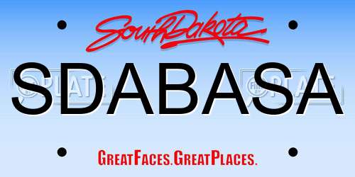 SDABASA South Dakota License Plate
