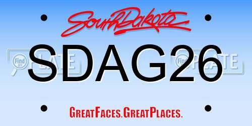 SDAG26 South Dakota License Plate