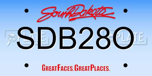 SDB28O South Dakota License Plate