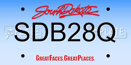 SDB28Q South Dakota License Plate