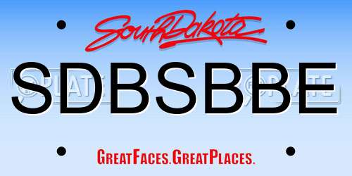 SDBSBBE South Dakota License Plate