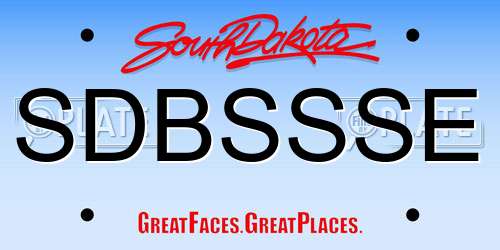 SDBSSSE South Dakota License Plate