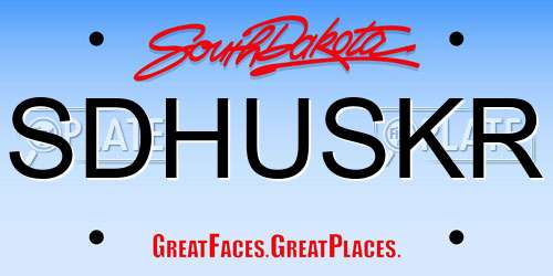 SDHUSKR South Dakota License Plate