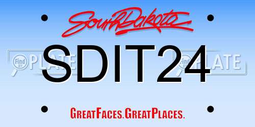 SDIT24 South Dakota License Plate