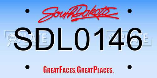 SDL0146 South Dakota License Plate