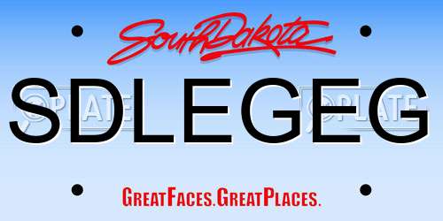 SDLEGEG South Dakota License Plate