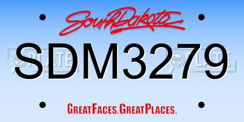 SDM3279 South Dakota License Plate