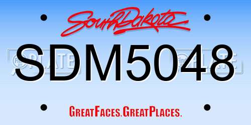 SDM5048 South Dakota License Plate
