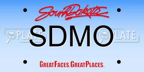 SDMO South Dakota License Plate