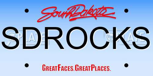 SDROCKS South Dakota License Plate