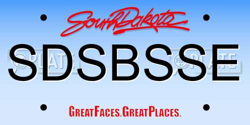 SDSBSSE South Dakota License Plate