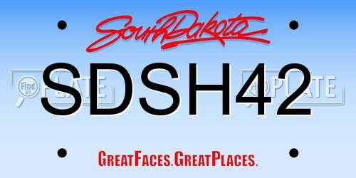 SDSH42 South Dakota License Plate
