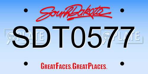 SDT0577 South Dakota License Plate