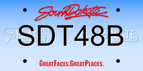 SDT48B South Dakota License Plate