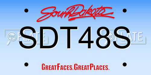 SDT48S South Dakota License Plate