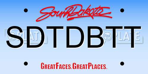 SDTDBTT South Dakota License Plate