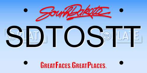 SDTOSTT South Dakota License Plate