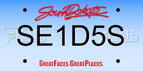 SE1D5S South Dakota License Plate