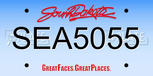 SEA5055 South Dakota License Plate