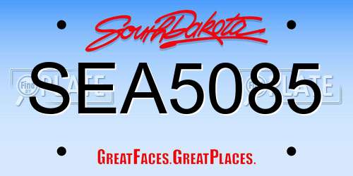SEA5085 South Dakota License Plate