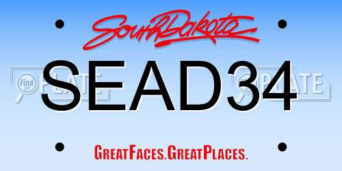 SEAD34 South Dakota License Plate