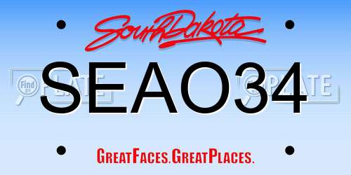 SEAO34 South Dakota License Plate