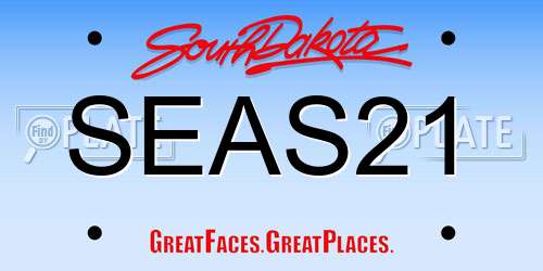 SEAS21 South Dakota License Plate