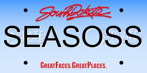 SEASOSS South Dakota License Plate