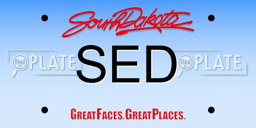 SED South Dakota License Plate