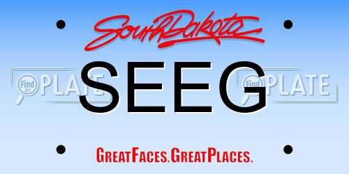 SEEG South Dakota License Plate