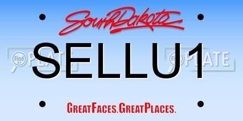 SELLU1 South Dakota License Plate