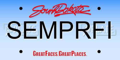 SEMPRFI South Dakota License Plate