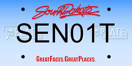 SEN01T South Dakota License Plate