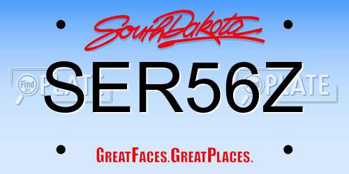 SER56Z South Dakota License Plate