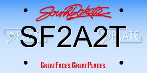 SF2A2T South Dakota License Plate
