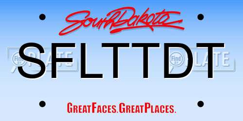 SFLTTDT South Dakota License Plate