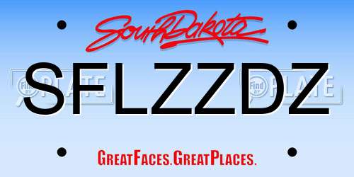 SFLZZDZ South Dakota License Plate
