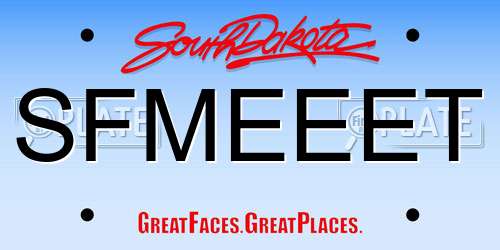 SFMEEET South Dakota License Plate